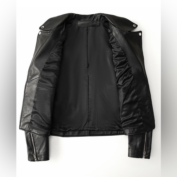 100% Genuine Leather Jacket🖤- Black Genuine Leather Jacket - Picture 3 of 5